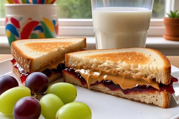 how many calories in p b and j sandwich